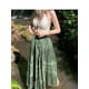 thumbnail image 5 of Falda midi Fairycore para mujer, estilo vintage con estampado floral, cintura alta, volantes, estilo años 90, estilo grunge, para fiestas y vacaciones., 5 of 6