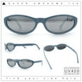 thumbnail image 2 of Womens Oval Subtle Cat Eye Thin Plastic Retro Vintage Vibe Sunglasses Blue - Silver Mirror, 2 of 8