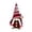 Red, variant on Pnmtdaia Maroon Snowflake Knit Christmas Gnome Plush Faceless Doll, Handmade Scandinavian Tomte with Braided Beard, Hanging Ornament for Xmas Tree Holiday Mantel Decor