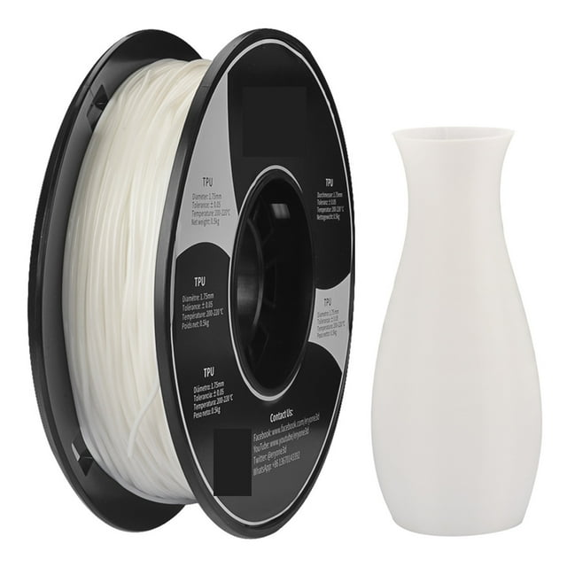Flexible TPU Filament 1 Spool 0.5kg 1.75mm Softness TPU Filament For 3D Printer ,Easy to Use