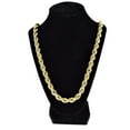 thumbnail image 5 of Mens 14K Gold Plated Rope Chain 1980's Rapper Dookie Hip Hop Necklace 10MM 36" Inch, 5 of 8