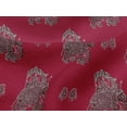thumbnail image 4 of oneOone Viscose Jersey Crimson Red Fabric Paisley|Human & Elephant Block Quilting Supplies Print Sewing Fabric By The Yard 60 Inch Wide, 4 of 5