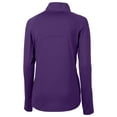 thumbnail image 3 of Women's Cutter & Buck  Purple Baltimore Ravens Helmet Logo Adapt Eco Knit Stretch Recycled Half-Zip Pullover Top, 3 of 3