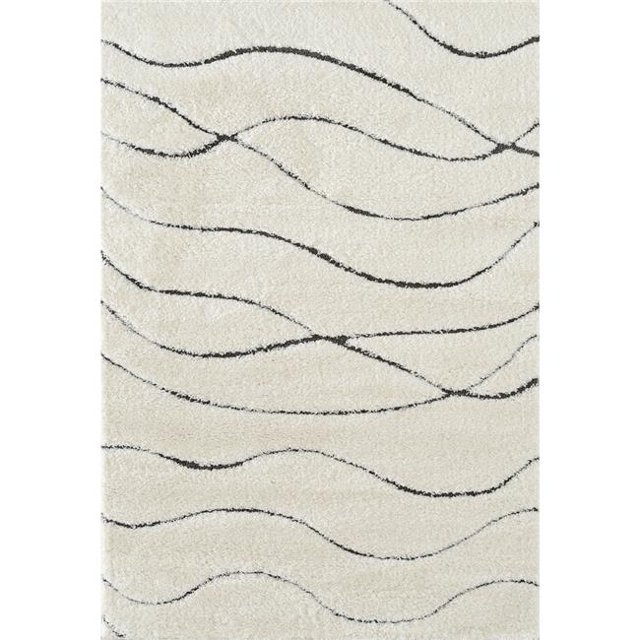 Amer Rug SIR122691 2 ft. 6 in. x 9 ft. 1 in. Sirocco 12 Shag Runner Rug - Cream