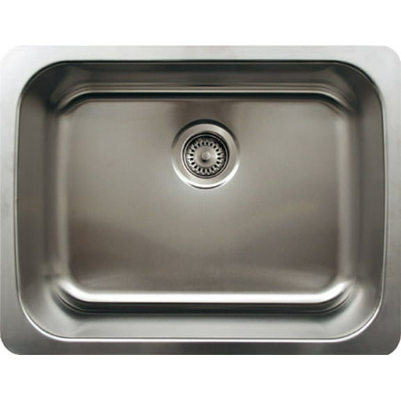 Whitehaus Noah's Collection Brushed Stainless Steel Single Bowl Undermount Sink