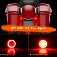 thumbnail image 3 of MotoParAcc 1157 Luces traseras LED de señal de giro de 2 pulgadas, luz trasera de freno roja tipo bala con cubierta de lente ahumada para Harley Sporster 1200 Dyna Road King Street Glide Softail 2020, 3 of 5