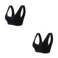thumbnail image 2 of Sonducket Sujetador push-up para mujer - Sin costuras con soporte inalámbrico Sujetador sin costuras transpirable negro XXXL 1 negro XXXL, 1 2Conjunto, 2 of 6