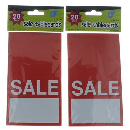 Sale Table Cards Lot of 40 Garage Sale Red Tags Store