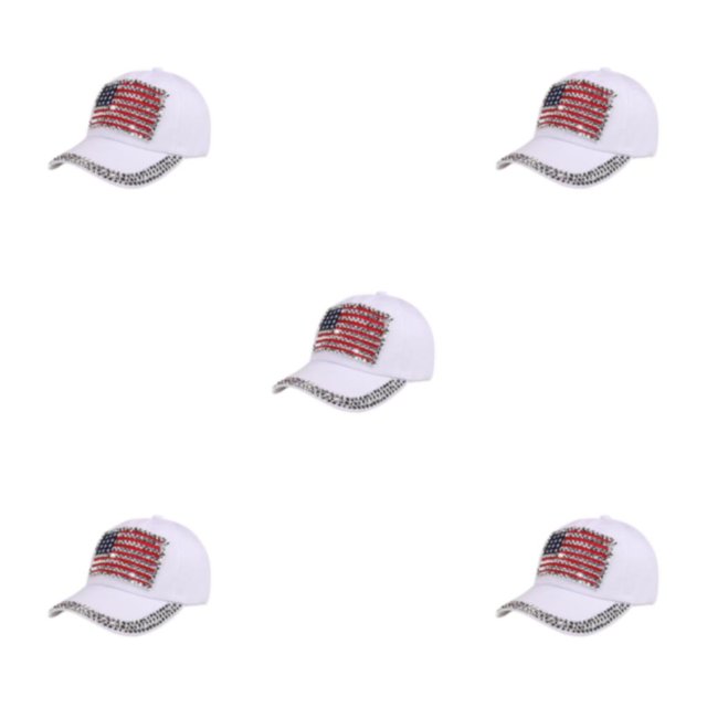 Youkk Adjustable Baseball Cap For Sun Protection In Fashionable Designs Multi-colors Polyester Hat White 5Set