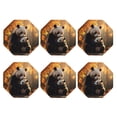 thumbnail image 2 of Pofeuu Maple Forest Panda Print Leather Coasters Set of 6, Round Cups Mugs Mat Pad for Home Kitchen Heat Resistant Drink Coasters,Octagon, 2 of 7