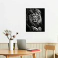 thumbnail image 2 of Nawypu Black And White Lion Canvas Wall Art Animal Prints Portraits Lion Head Wall Art Painting Black And White Animal Posters Lion Portrait Canvas Artwork Wild Animal Pictures Wall Decor, 2 of 4