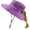 Pure Purple, variant on Kids Girls Sun Hat UV Protection Wide Brim Beach Cap with Ponytail Hole