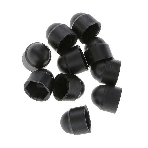 10x Cubiertas de Tornillos en apariencia de Hexagonales Seguridad de M6 de Negro M6x10mm shamjiam Tapas de tuercas para pernos de cúpula