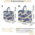 thumbnail image 2 of FORMRS Womens Corduroy Tote Bag Crossbody Shoulder Handbag with Pocket, Blue Wave Pattern, 2 of 7