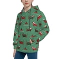 thumbnail image 2 of Fotbe Christmas Dachshund Pattern Youth Pullover Hooded Sweatshirt, Boys Hoodie, Kangaroo Pocket Hoodie for Kids Girls -X-Large, 2 of 6