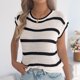 thumbnail image 2 of RKSTN Women's Summer T Shirts Oversized Crewneck Stripe Printed Short Sleeve Shirts Pullover Top Womens Casual Plus Size Round Neck Loose Fits Comfortable Summer Tee Shirts, 2 of 9