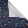 thumbnail image 6 of Ambesonne Galaxy Valance & Curtain, Hand-Drawn Sun Stars Art, 55"x24", Dark Yellow and Violet Blue, 6 of 7