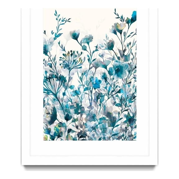 Giant Art 24x36 Transparent Garden Matted and Framed in White