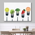 thumbnail image 2 of Canvas Print Wall Art Variety of Lime, Sprouts, Broccoli, Strawberry & Carrot Fruit Food Photography Realism Chic Scenic Colorful Multicolor Ultra for Living Room, Bedroom, Office - 12"x18", 2 of 5