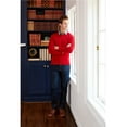 thumbnail image 2 of Hart Schaffner Marx Men's Big & Tall Extra Fine Merino Wool V-Neck Sweater (2X-Large Tall, Red), 2 of 3