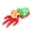 H, variant on Back-to-School 3D Printed Articulated Squid Fidget Toy, Multicolor Flexible Desk Decor for Adults & Teens, Stress Relief Gadget with Movable Joints, 4.33" x 1.38" A