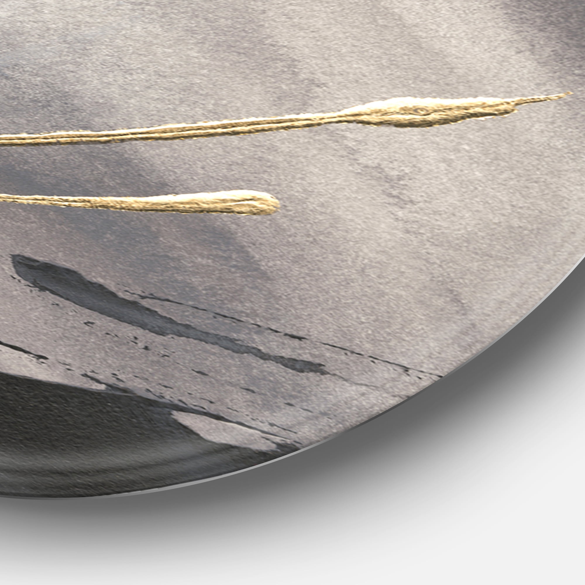 Designart 'Glam Painted Arcs II' Metal Wall Art