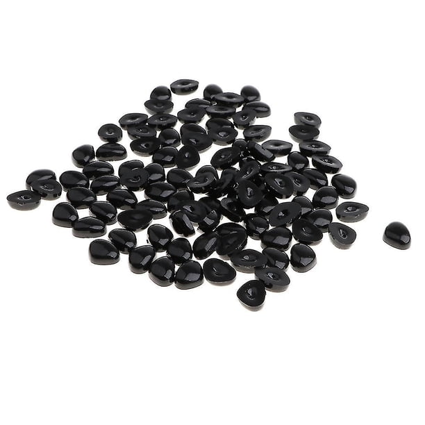 100 piezas de nariz de plástico triangular de seguridad para manualidades, para muñecas, marionetas, osos de peluche, animales de fieltro, juguetes amigurumi, manualidades de costura, 7 x 9 mm