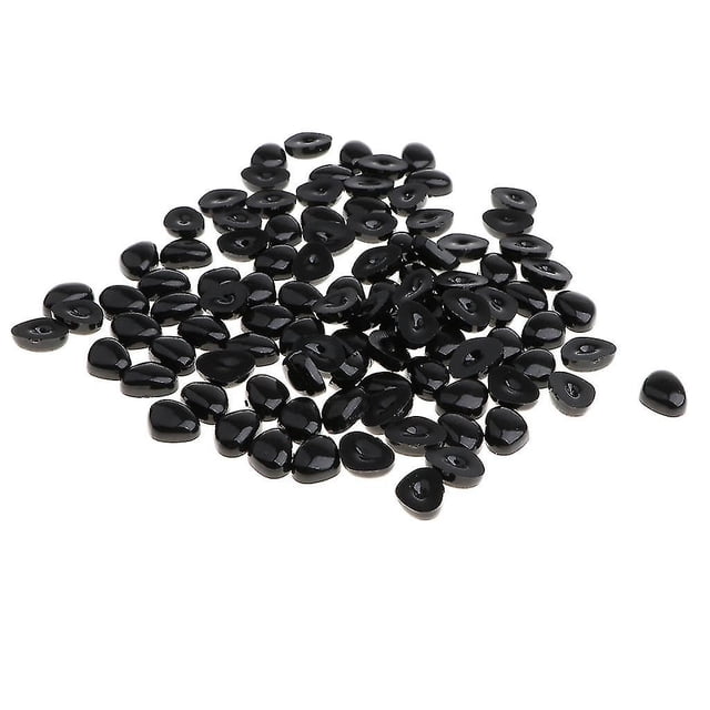 100 piezas de nariz de plástico triangular de seguridad para manualidades, para muñecas, marionetas, osos de peluche, animales de fieltro, juguetes amigurumi, manualidades de costura, 7 x 9 mm