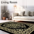 thumbnail image 2 of ODIKA 8'x10' Machine Washable Non-Slip Area Rug, Ornate Medallion Scrollwork with Flourished Filigree Design High Traffic Rug, Black, 573544, 2 of 7