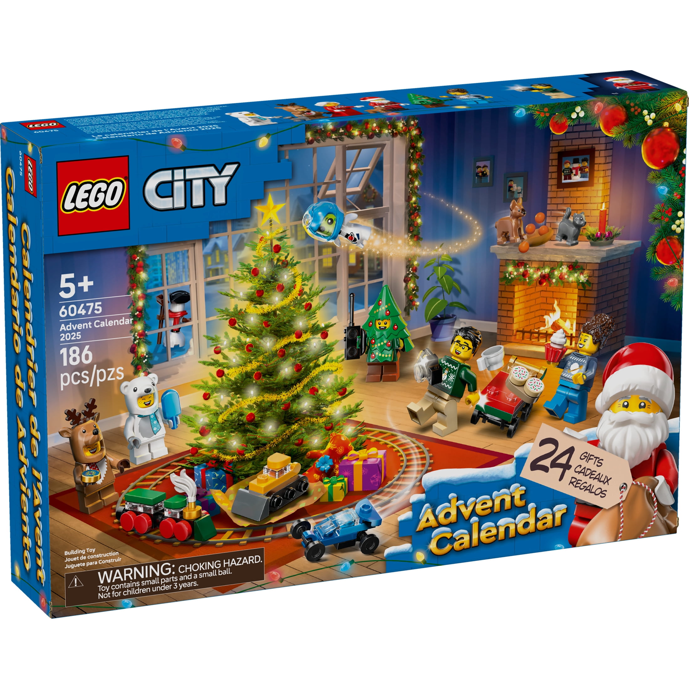 LEGO City Advent Calendar 2025 Kids Toy - Holiday Countdown Playset W/Santa & Mrs. Claus Minifigures for Boys & Girls, Ages 5+ - 24 Buildable Surprises - Gift Idea for Christmas - 60475