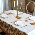 thumbnail image 3 of Rectangle Fall Tablecloth Sunflower Printed Vintage Floral Patterns Harvest Autumn Table Cloth for Picnic Outdoor Home Holiday Long Dining Kitchen (Sunflower, 60 x 120 Inch), 3 of 5