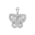 thumbnail image 3 of Sterling Silver Butterfly Pendant Necklace for Women with Openwork Design, Cubic Zirconia Border, Symbolic Nature Jewelry for Transformation and Renewal, 3 of 6