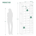 thumbnail image 2 of Shoe Storage Cabinet, 36 Pairs Free Standing Closet Organizer, 8.8 inch Widened Cell Wood Shoe Organizer, 12 Tiers Vertical Space Saving Shoe Rack for Entryway, Bedroom, Greige SR20705B, 2 of 9