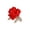 Red, variant on Brooch Pin 3D Rose Flower Shape Sparkling Rhinestones Inlaid Decorative Brooch Sweaters Collars Hats Bags Coats Scarves Accessory