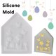 thumbnail image 3 of Molde Casa en 3D Conejo Resina Droppando Ambiente Lámpara Silicona para Decoraciones Pascua, 3 of 9