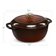 thumbnail image 7 of Best Choice Products 7.5 Quart Enamel Cast-Iron Dutch Oven, Heavy-Duty Cookware w/ Dual Handles, Lid - Chocolate Ganache, 7 of 7