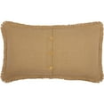 thumbnail image 3 of VHC Brands Burlap Fringed w Ruffle Collection 100% Cotton Coordinating Farmhouse Bedding Pillow Sham King Standard 3 Color Choices (King Sham 21x37, Tan), 3 of 7