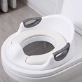 thumbnail image 1 of Asiento de inodoro de diseño ergonómico para el entrenamiento para ir al baño, asiento de inodoro para niños con reposabrazos y respaldo, reductor de inodoro para niños y niñas con protector contra, 1 of 7