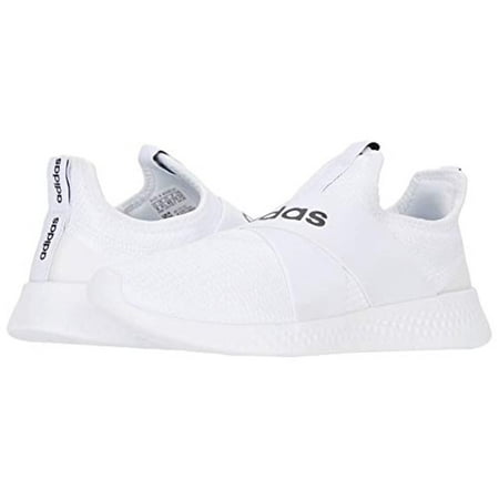 adidas womens Puremotion Adapt Running Shoe, White/Black/Dove Grey, 8.5 US