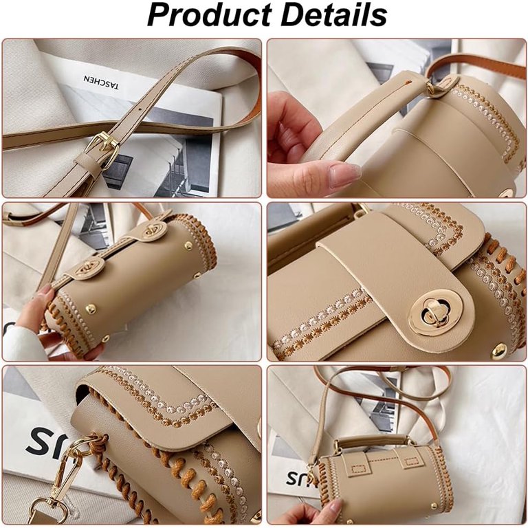 DIY Shoulder Bag Making Kit PU Leather Knitting Crochet Bag Making