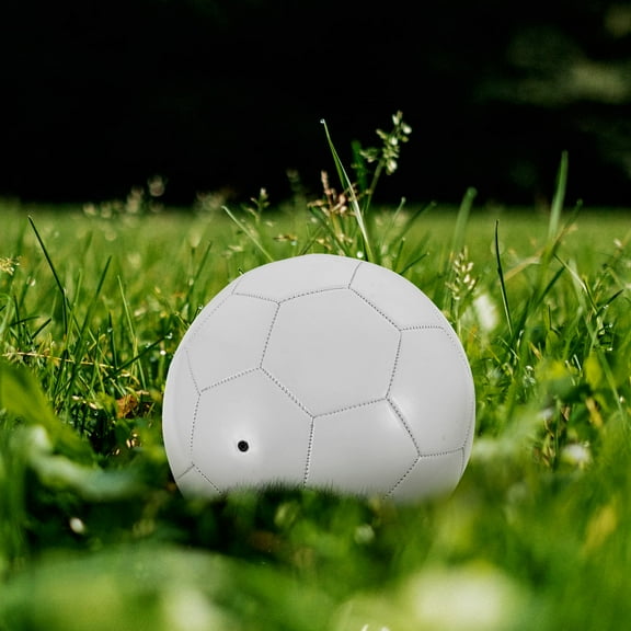 LULULION 1Set Soccer Training Football PVC White Round Football for DIY for Fan Gear