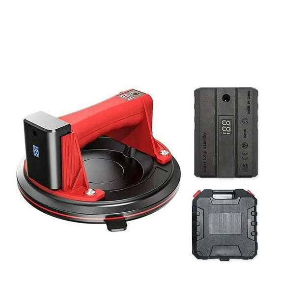 8 Inch 200KG Load Heavy Electric Vacuum Suction Cup Lifter Glass Tile Suckers Industrial Air Pump with 2x2400mAh Battery Set ,Precision Adjustment