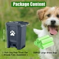thumbnail image 6 of Dog Poop Trash Can for Outdoors, Dog Waste Trash Can for Yard Garden Home with Lid Removable Inner Bin, 100PCS Green Waste Bag, Grey Fully Assembled, 6 of 12