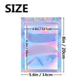 thumbnail image 5 of 100 Pieces Resealable Mylar Bags Smell Proof Bags Holographic Packaging Bag Foil Pouch for Party Favor Food Storage,5.6 * 8Inch, 5 of 5
