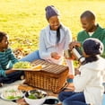 thumbnail image 6 of Corgi Extra Large Canvas Picnic Blanket - Waterproof Outdoor Beach Mat with Carry Strap for Family - Foldable, Portable, and Durable - Camping, Park, and Travel - 200x200cm, 6 of 6