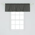 thumbnail image 2 of Ambesonne Art Deco Window Valance, Nostalgic Motif on Dark, 42" x 18", Charcoal Grey and Ivory, 2 of 3
