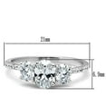 thumbnail image 2 of TS049 - Rhodium 925 Sterling Silver Ring with AAA Grade CZ  in Clear, 2 of 4