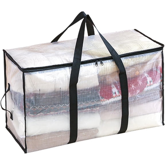 Extra Large Moving Bags with Zippers 1 Pack, Heavy Duty Storage Tote Bag for Comforters & Clothes, Waterproof Cardboard Moving Boxes Alternative for College Dorm, Travel