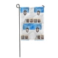 thumbnail image 1 of SIDONKU Truck Watercolor with Retro Travel Van Car Camper Bus Picnic Vintage Artistic Garden Flag Decorative Flag House Banner 12x18 inch, 1 of 1