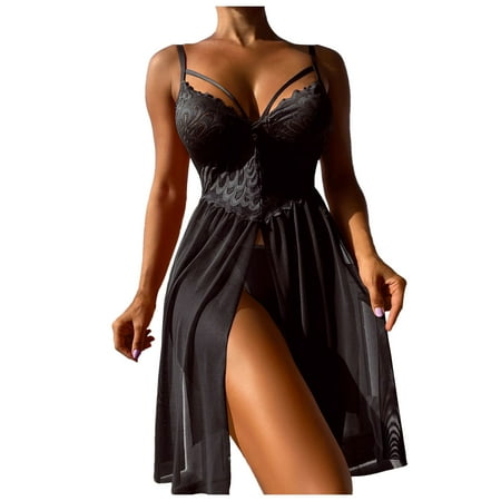 Xuewenshw Women s Lingerie Teddy Lingerie for Women Lingerie for Women Sexy Crotchless Lingerie Womens Lingerie Sexy Babydoll Nightgown